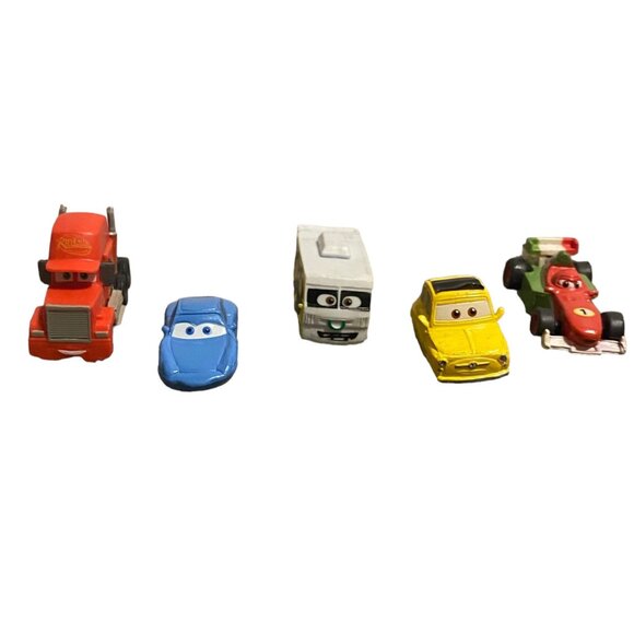 Disney Pixar Cars Mini Race 5 Pack Mack Arvy Francesco Bernoulli Luigi Sally - Picture 1 of 13